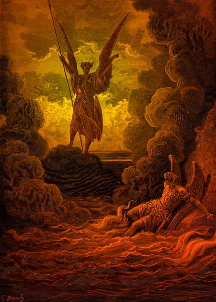 Paradise Lost: Satan and Beelzebub.by Doré Paradise Lost, Gustave Dore, Canvas Paintings, Jigsaw Puzzle, Paradise, Lost, Paintings, Wall Art, Canvas