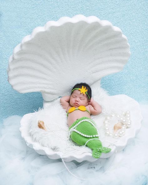 Mermaid Maternity Shoot, Infant Mermaid Photoshoot, Beach Theme Newborn Photography, Newborn Ocean Theme Photos, Newborn Mermaid, Mermaid Bedroom, Mermaid Nursery, Baby Photoshoot, Newborn Photographer