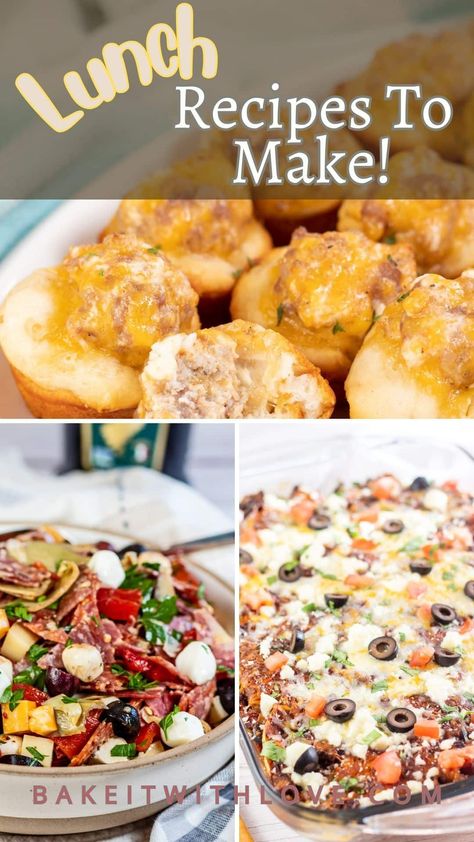 My luncheon menu ideas are perfect for baby showers, engagement parties, ladies' luncheons, company lunches, and more! If you're hosting a group of people for any occasion, these easy and delicious crowd-pleasing recipes are just what you need! There are appetizers, side dishes, main courses, and desserts to choose from, so you can plan the whole menu! BakeItWithLove.com #luncheon #potluck #dishes #easyrecipes Cold Lunch Party Food, Menu For Ladies Luncheon, Lady Luncheon Ideas Food, Hosting Lunch Ideas Entertaining, Women’s Luncheon Ideas, Girls Luncheon Ideas, Lunch Menu For Guests, Luncheon Ideas Ladies Lunch, Company Lunch Ideas