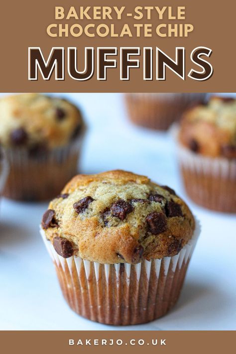 Moist Choc Chip Muffins, Vanilla Choc Chip Muffins, Choc Chip Muffins Recipe, Easy Banana Chocolate Chip Muffins, Moist Chocolate Chip Muffins, Homemade Chocolate Chip Muffins, Banana Choc Chip Muffins, Homemade Muffins Recipe, Raspberry And White Chocolate Muffins