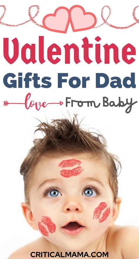 Are you searching for the perfect Valentine gifts for dad from baby? Or maybe you need super special and unique Valentines gifts for dad from toddlers? Here are some of the most unique Valentine's Day gifts from baby to daddy, he's sure to love how heartfelt and sentimental these are. You'll also find the best Valentine's day gifts for first time dads, ones that can commemorate your baby's precious birth. #ValentinesDay #FathersDay #giftsfordad #giftsfrombaby #criticalmama Valentine’s Day Dad Gifts, Baby To Dad Valentines Gift, Valentines Gift For Daddy From Daughter Kids Crafts, Father Valentines Day Gift, Valentines Gift For Dad From Baby Girl, Valentines Gift For Husband From Baby, Diy Valentines Gifts For Dad From Baby, Baby Valentine For Dad, Valentines Gift For Dad From Son