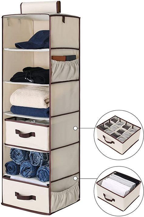 Hanging Sweater Organizer, Shelf For Closet, Storage Bags For Hanging Clothes, Clothes Hanger Organizer, Socks Drawer, Dorm Storage Drawer Orginizers, Dorm Storage Orginizers, Locker Organizer, Hanging Closet Storage