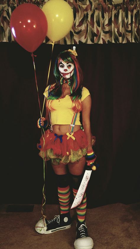 Halloween 2016 Icp Halloween Costume Ideas, Neon Robbers Halloween Costume, Trippy Halloween Costumes, Baddie Clown Costume, Punk Halloween Festival Choker, Raver Outfits, Female Clown, Outfits Rave, Send In The Clowns