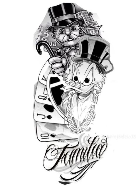 Chest Tattoo Wings, Cholo Tattoo, Pine Tattoo, Cartoon Tattoo Ideas, Character Tattoos, Animated Shows, Hipster Drawings, Tattoo Lettering Design, Cartoon Tattoo