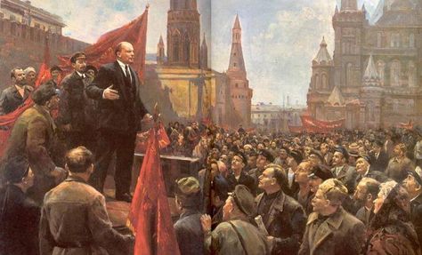 Lenin Giving Speech On The Red Square - Soviet Painting Communist Wallpaper Desktop, Soviet Union Wallpaper, Soviet Union Aesthetic, Communism Aesthetic, Soviet Painting, Communist Art, Giving Speech, Notebook Wallpaper, Wallpaper Horizontal