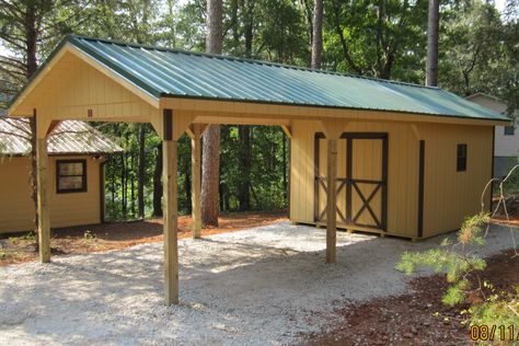 Building A Carport, Carport With Storage, Diy Carport, Prefab Sheds, Carport Kits, Carport Plans, Carport Sheds, Diy Storage Shed, Car Port