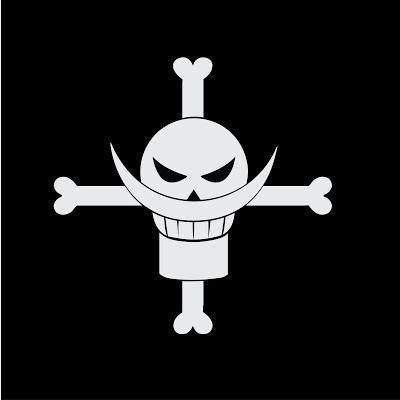 One Piece White Beard, Whitebeard Pirates, One Piece World, White Beard, Jolly Roger, Car Sticker, Car Stickers, Vinyl Sticker, One Piece