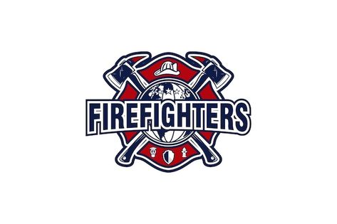 Vector firefighters logo icon axe hose h... | Premium Vector #Freepik #vector #fire-rescue #firefighter #fire-department #firefighter-logo Firefighter Symbol, Firefighter Logo, Chicken Food, Logo Icon, Style Minimalist, Fire Hydrant, Logo Icons, Firefighter, Sport Team Logos