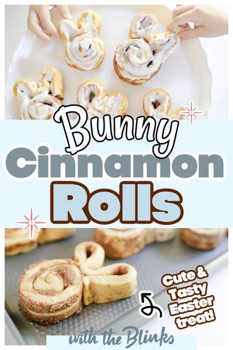 Are you wondering how to make holidays more fun? Making a fun holiday breakfast for my girls is one way I am able to make every holiday feel magical and fun to them. Keep reading to see how I turned a can of store bought rolls into the most magical Easter Bunny cinnamon rolls ever! Easter Breakfast | Holidays Snacks Easter Bunny Breakfast Ideas, Easter Bunny Cinnamon Twists, Bunny Shaped Dinner Rolls, Bunny Breakfast For Kids, Easter Bunny Cinnamon Buns, Bunny Shaped Cinnamon Rolls, Bunny Cinnamon Rolls Easter Pillsbury, Cinnamon Roll Bunnies From Can, Easter Cinnamon Bunnies