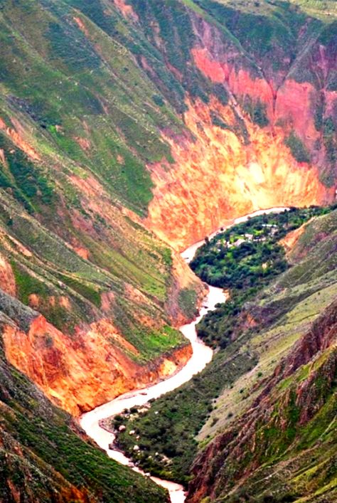 One of the deepest canyons in the world, located in the south of Peru, in the valley of the Colca River, Arequipa region. The nearest major city is Arequipa, located 100 kilometers to the southeast. One of the most famous Peruvian natural attractions Kodak Aerochrome, Colca Canyon, The Valley, The South, Peru, The World, Travel, Arequipa, Nature