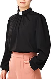 Amazon.com : clergy apparel for women Autumn Lantern, Pleated Blouse, Shirt For Women, Collar, For Women, Long Sleeve