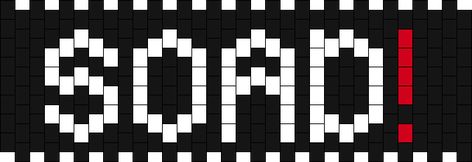 Band Perler Beads, System Of A Down Perler Beads, Mcr Kandi Pattern, Horror Kandi Patterns, Mcr Kandi Cuff, Simple Kandi Cuff Patterns, Scene Kandi Cuff, Kandi Cuff Patterns, Kandi Cuff