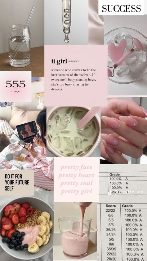 Girl Aesthetic Vision Board, Heal Your Soul, Preppy Wallpapers, Girl Wallpapers, Vision Board Wallpaper, Girly Wallpapers, Pink Lifestyle, The Glow Up, Baby Pink Aesthetic