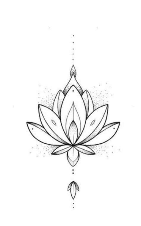 Lotusblume Tattoo, Tattoo Lotus, Lotus Flower Tattoo Design, Lotus Tattoo Design, Moon Tattoo Designs, Mandala Tattoo Design, Lotus Tattoo, Henna Tattoos, Tattoo Feminina