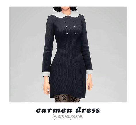 📑 Carmen Dress · | AdrienPastel on Patreon Sims 4 Decades Challenge, Carmen Dress, Sims 4 Mm Cc, Sims 4 Dresses, Sims 4 Mm, Sims4 Clothes, Sims 4 Cc Packs, Sims 4 Cas, Sims 4 Cc Finds