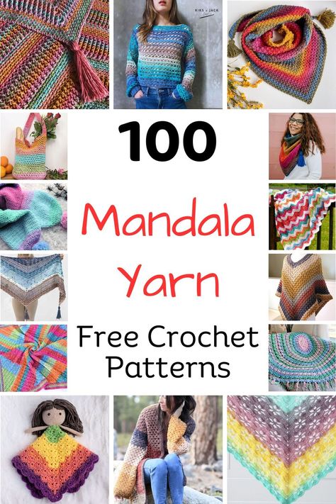 100 Free Crochet Patterns in Lion Brand Mandala - Make It Crochet Crochet Mandala Yarn Pattern, Lion Brand Mandala Yarn Patterns Crochet Blanket, Crochet With Mandala Yarn, Self Striping Yarn Patterns Crochet Free, Mandala Bonus Bundle Yarn Crochet Patterns, Lion Brand Mandala Yarn Patterns Crochet, Lionbrand Mandala Yarn Patterns, Mandala Yarn Crochet Patterns, Lion Brand Mandala Yarn Patterns