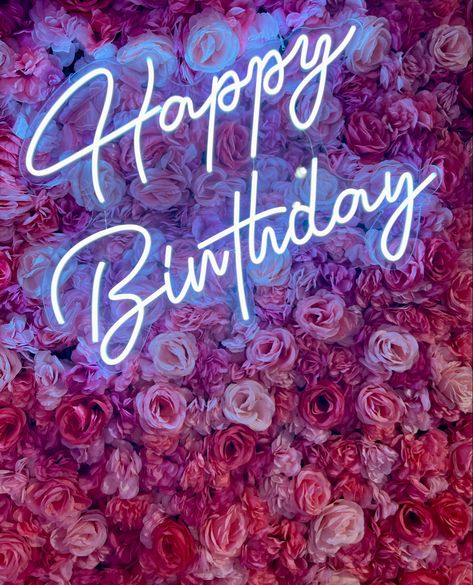 Birthday 26 Quotes, Happy Birthday Aethstetic, Sweet 16 Neon Sign, Pink Aesthetic Birthday, Happy Birthday Aesthetic, Happy Birthday Barbie, Pink Birthday Theme, Happy Birthday Pink, Happy 23rd Birthday