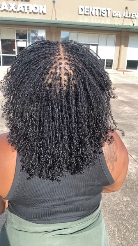 Rootlocks 15 months old #locs #loctician | Natural hair styles, Braids for black hair, Beautiful hair Sister Locs With Loose Ends, Microlocs Loose Ends, Micro Locs With Loose Ends, Micro Locks Hair Styles, Long Micro Locs, Micro Twists Natural Hair, Black Hair Locks, Microloc Extensions, Mini Locs