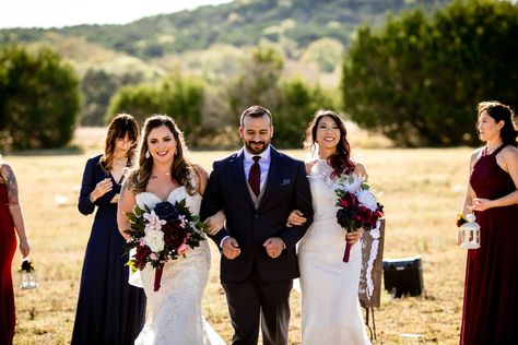 How to have a romantic polyamorous triad wedding | Photography by Polyamorous Wedding, Triad Wedding, Poly Wedding, Wine Colored Wedding, Queer Femme, Wedding Ceremony Readings, Colored Wedding Dress, Offbeat Bride, Marriage Ceremony