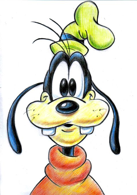 Goofy by ~zdrer456 on deviantART Disney Character Drawings, Goofy Disney, Disney Drawings Sketches, Goofy Drawing, Cute Disney Drawings, Disney Art Drawings, Disney Sketches, Pinturas Disney, Cool Art Drawings