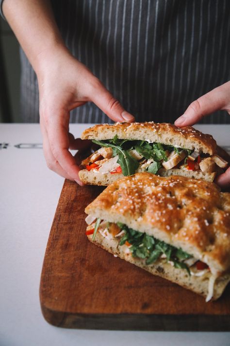 FOCACCIA FOR TWO (AND THE BEST SANDWICH YOU'LL EVER EAT) — JACINTHA PAYNE Chicken Foccacia Recipes, Focaccia Bread Sandwich Recipes, Foccacia Sandwich Recipes, Foccacia Bread Sandwiches, Focaccia Sandwich Ideas, Focaccia Bread Sandwich, Foccacia Sandwich, Focaccia Sandwiches, Making A Sandwich