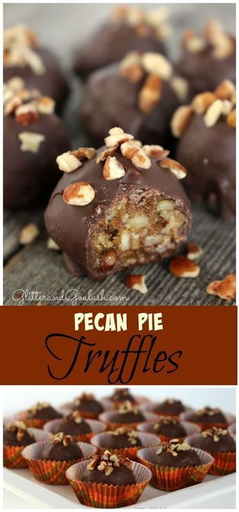 Pecan Pie Truffles, Pecan Desserts, Candy Truffles, Dessert Aux Fruits, Pecan Recipes, Truffle Recipe, Homemade Candies, Pecan Pie, Holiday Baking