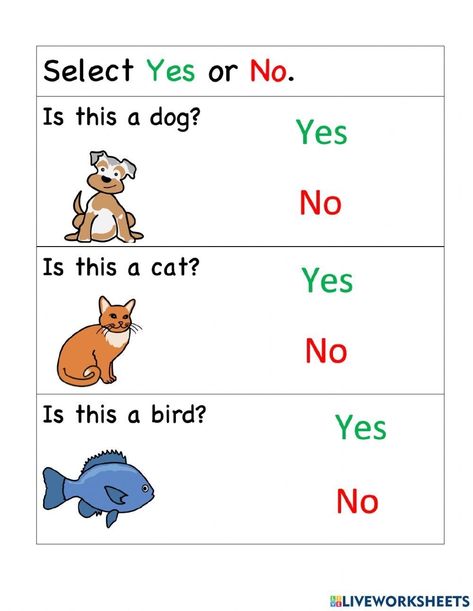 Yes Or No Picture, Ingles Kids, Speech Therapy Activities Preschool, Teaching Reading Skills, Speech Therapy Worksheets, Cvc Words Kindergarten, Kindergarten Phonics Worksheets, Kindergarten Reading Activities, Reading Comprehension Lessons