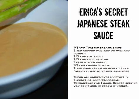 Sesame Steak Sauce, Japanese Teppanyaki, Teppanyaki Restaurants, Steak Sauce Recipes, Ginger Salad Dressings, Japanese Steak, Steak And Rice, Japanese Steakhouse, Japanese Sauce