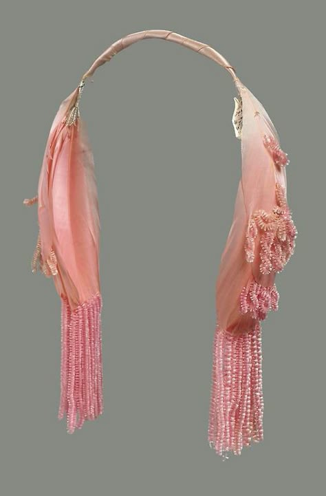 Hair Accessory 1850s The Museum of Fine Arts, Boston Evening Hairstyles, Museum Of Fine Arts Boston, Hair Adornments, Head Dress, Head Pieces, Pink Feathers, Chatelaine, Vintage Hats, Historical Costume