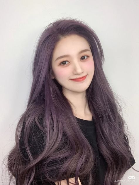 Lilac Purple Hair Color, Korean Hair Color, Hairstyle Idea, Hair Color Burgundy, Lilac Hair, Cute Hairstyle, Birthday Hair, Kawaii Hairstyles, Pretty Hair Color