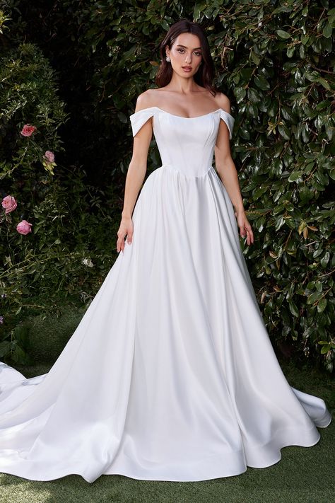 Simple ballgown wedding dress