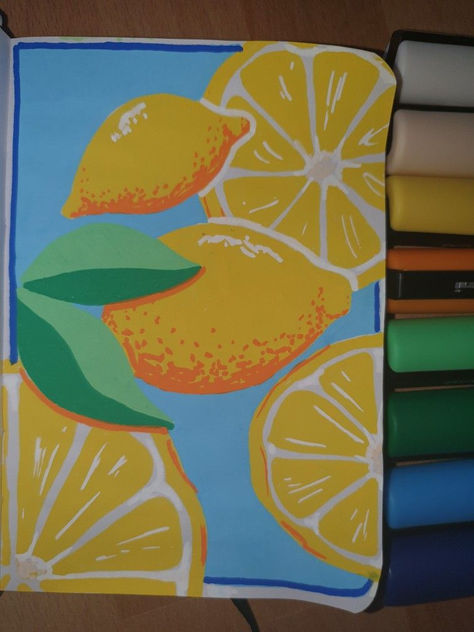 Marker Drawing Ideas, Lemons Art, Art Markers Drawing, Markers Drawing Ideas, Markers Drawing, Posca Pens, Posca Marker, Art Markers, Pen Art Drawings