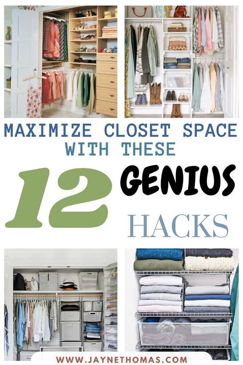 Discover smart closet organization ideas to free up space! Learn how to declutter and optimize your small closet effortlessly. Say goodbye to chaos and hello to organized bliss. 👚👗👠 Organization Ideas For Small Closets, Maximize Small Closet Space, Maximize Small Closet, Ideas For Small Closets, Small Master Closet, Organize Closet Space, Maximizing Small Spaces, Master Closet Organization, Maximize Closet Space