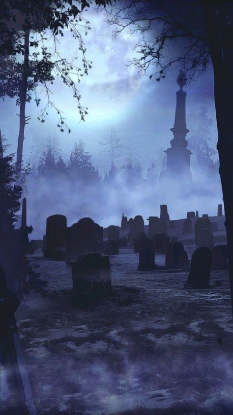 Halloween Live Wallpaper, Gothic Landscape, Old Cemetery, Creepy Backgrounds, Old Cemeteries, Last Ride, Beautiful Dark Art, Beautiful Landscape Wallpaper, Halloween Pictures