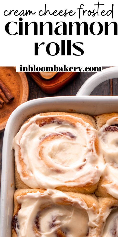 These are the best cinnamon rolls EVER. They're soft and fluffy with a gooey brown sugar cinnamon filling, frosted with cream cheese frosting all while drenched in a rich, buttery brown sugar cinnamon caramel sauce on the bottom. Fluffy Vegan Cinnamon Rolls, Things To Eat For Breakfast, Easy Cinnamon Rolls Recipe, Cinnamon Rolls From Scratch, Cinnabon Cinnamon Rolls, Baking List, Cinnamon Roll Recipe Homemade, Fluffy Cinnamon Rolls, Vegan Cinnamon Rolls