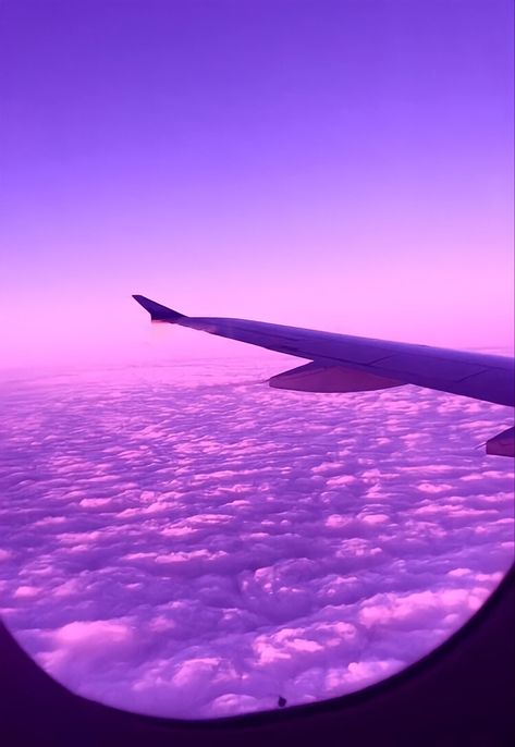 Purple Aethstetic Wallpaper, Purple Aesthetic Pics, Theme Rp Soft Purple, Lavender Clouds, Pinterest Wallpaper, Plane Photography, Violet Aesthetic, Vision Board Wallpaper, Airplane Photography