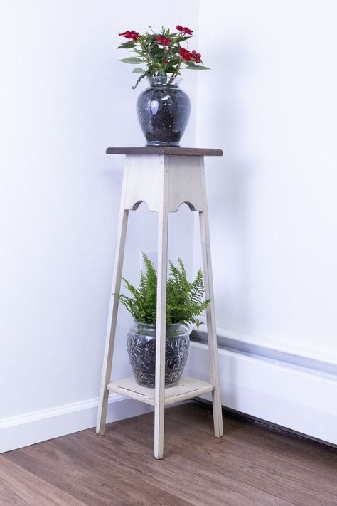 Plants Stand, Tall Side Table, Lancaster County Pa, Plant Stands Outdoor, Designing Ideas, Shabby Chic Living Room, Wood Plant Stand, Plant Stand Indoor, Lancaster County