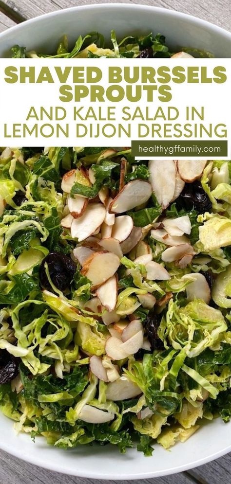 Dijon Dressing Recipe, Chopped Brussel Sprouts, Shaved Brussel Sprout Salad, Shaved Brussel Sprouts, Dijon Dressing, Autumn Salad Recipes, Sprout Salad, Brussels Sprout, Hearty Salads