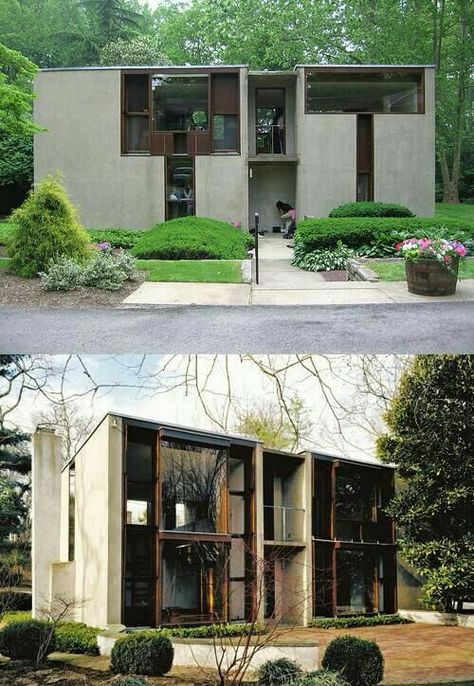 Luis Kahn, Esherick House, Louis Khan, Midcentury Architecture, Arcology, Louis Kahn, Arch House, Walter Gropius, Villa Park