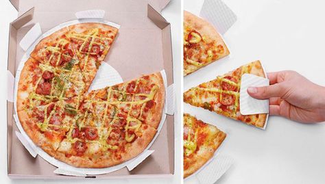 Paper Dish - Mess Free Pizza (Concept) on Packaging of the World - Creative Package Design Gallery Pizza Box Design, Clever Packaging, Pizza Boxes, Mini Plate, Jung So Min, Eat Pizza, Pizza Slice, Hawaiian Pizza, Pizza Recipes