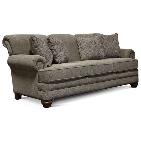 Reed Sofa with Nailhead Trim by England at Virginia Furniture Market Tweed Couch, Suburban Furniture, England Furniture, Home Theater Furniture, Bright Furniture, Traditional Sofa, Local Furniture, Furniture Market, Sofa Colors