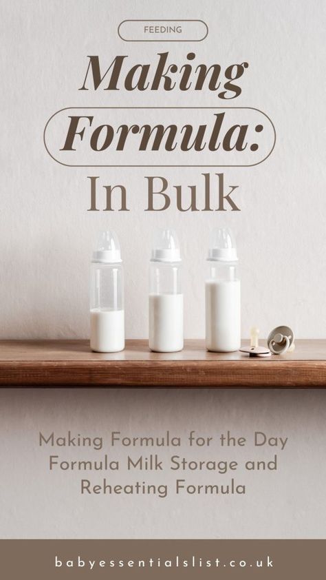 Making formula in bulk How To Prepare Formula Bottles, Formula Milk Storage, Formula Pitcher Method, Baby Formula Storage, Formula Milk, Bottle Sterilizer, Milk Storage, Baby Tips, Mixed Babies