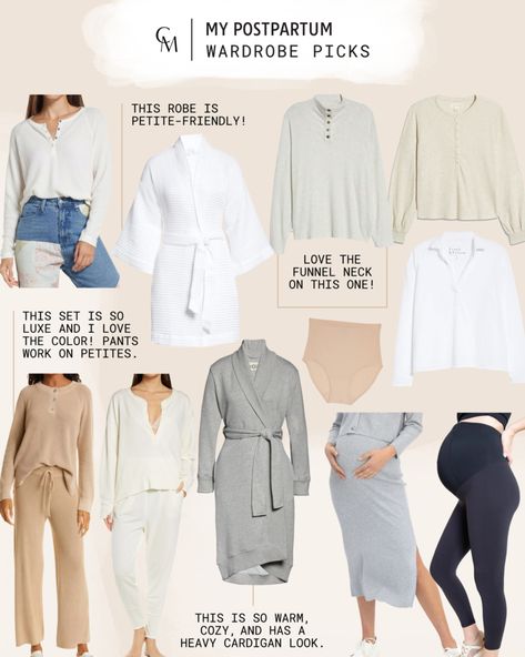 Nursing Friendly Capsule Wardrobe, Breast Feeding Mother Outfits, Post Partum Lounge Outfit, Postpartum Wardrobe Summer, What To Wear Postpartum, Best Postpartum Outfits, Spring Postpartum Outfits, Pregnancy Lounge Wear, Postpartum Going Home Outfit