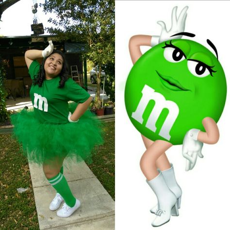 Green Skirt Halloween Costume, Green M&m Costume, Green Costume Ideas, House Captain, Halloween Tutu Costumes, Walk Ideas, Green Costume, Purim Costumes, Walk Idea