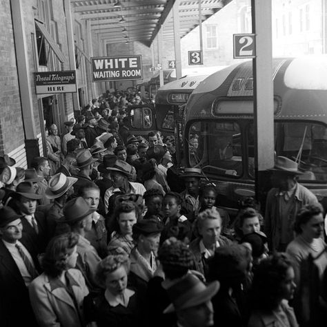 'White Waiting Room'; Memphis, TN. September 1943 © Esther Bubley Esther Bubley, Bus Trip, Greyhound Bus, Bus Terminal, Jim Crow, Memphis Tennessee, Bus Travel, Old Signs, Louisville Kentucky