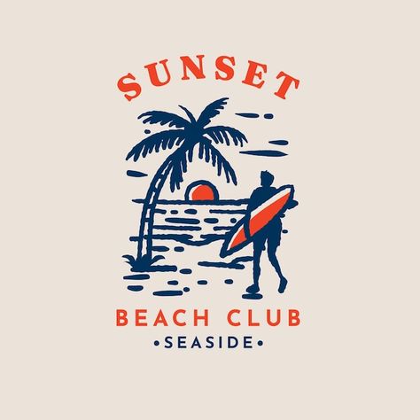 Tattoo Palm Tree, Athletic Fonts, Tennis Logo, T Shirt Graphics, Beach Logo, Beach Sport, Surf School, Shirt Graphics, Downloadable Prints