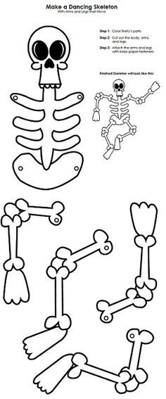 Skeleton Activities, Diy Interactive Cards, Halloween Sunday School, Skeleton Printable, Skeleton Craft, Preschool Creative Art, Skeleton Parts, Dry Bones, Fun Activities For Toddlers