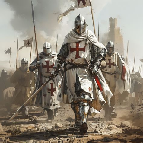 In 1307 the once-mighty Knights Templar found themselves in a desperate struggle for survival. Accused of heresy and blasphemy by the Pope and the King of France, they were hunted down, arrested, and tortured. When their grand master was burned at the stake, the order seemed doomed to extinction. But, a glimmer of hope emerged: The Portuguese king, Denis I, a relative of a prominent templar himself, negotiated a secret deal that would allow the Templars to continue their operations in Portu... Templar Knights, Templar Knight, Crusader Kings 3, Templar Knight Wallpaper, Knight Templar, Knight Templar Warrior, Knights Templar Art, The Templars, The Knights Templar