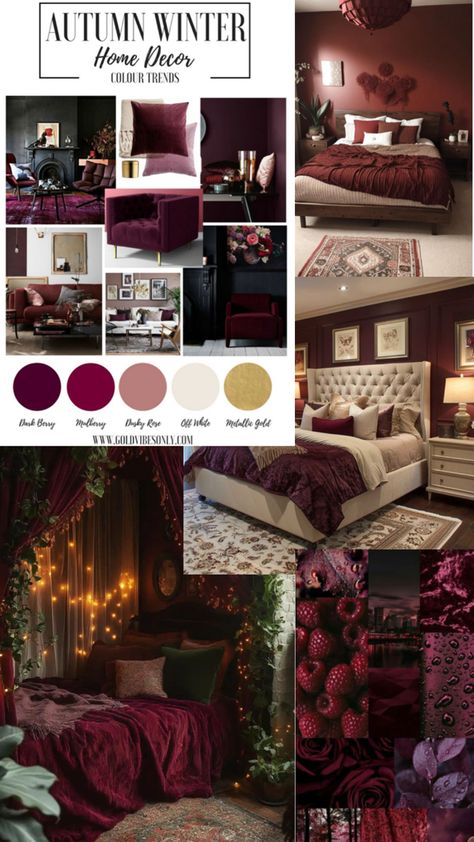 Maroon Room Ideas, Maroon Bedding, Maroon Room, Maroon Bedroom, Burgundy Room, Apartment Goals, Vintage Interior Design, Bedroom Red, Home Decor Color