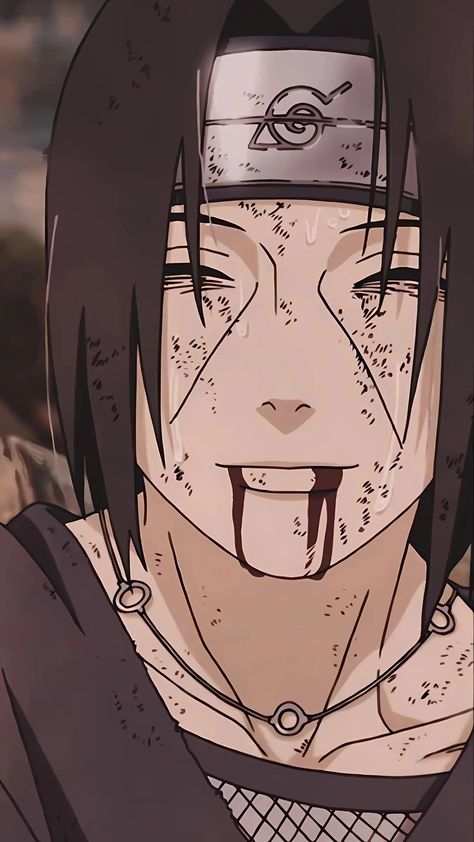 Itachi Uchiha Last Smile, Itachi Last Smile, Itachi Smile, Itachi Aesthetic, Naruto Moments, Smile Aesthetic, Naruto Itachi, Scary Backgrounds, Creepy Backgrounds